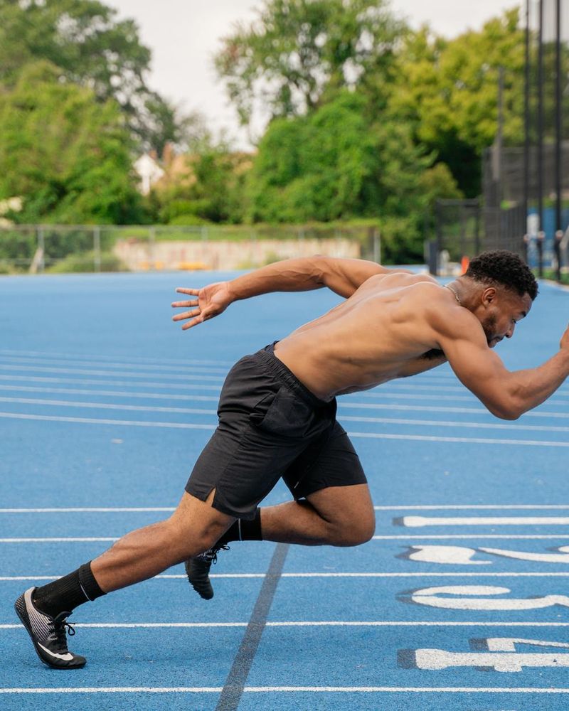 Person starting morning with gentle physical activity